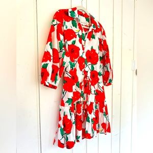 Cara Cara Robins Dress in Poppies Tomato